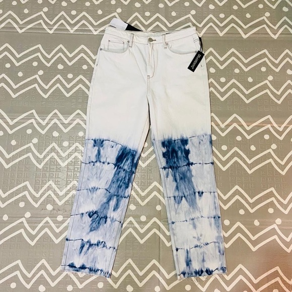 Blank NYC high rise Madison crop tie dye acid wash denim jeans - Picture 5 of 9